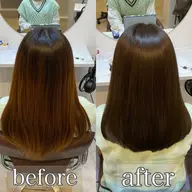 💚艶々の憧れ艶髪💚小顔カット＋髪質改善超音波付premiumトリートメント