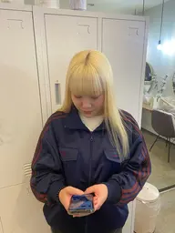 《ミニモ限定価格》ブリーチ込みダブルカラー+トリートメント🫧