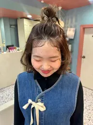 【トレンドhair🎀】チャンモリパーマ👶🏻‪‪♡＋cut‪✂︎‬＋プレミアムトリートメント✨️💧◌𓈒