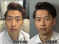 【無料モデル・本町】メンズメイク・ヘアセット 60​〜​90分 ※別料金で眉毛脱毛・スタイリング追加可能(+3,500円)