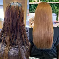 ブリーチ履歴の縮毛矯正+カット（ブリーチ履歴がある方はこちらをお選びください）