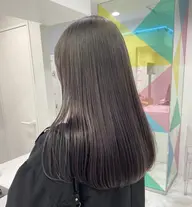 【大人っぽ透け感ヘア】ブリーチありダブルカラー＋炭酸Spa＋オリジナルトリートメント