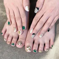 画像持ち込み・お好きなデザインができるオーダーフットジェル(オフ無し)¥7500