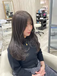 【限定価格】ブリーチなし透明感カラー×ロングレイヤーカット
