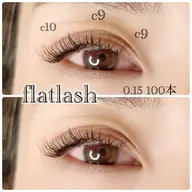 《技術向上メニュー☆》フラットラッシュ100本　他店付け足し不可　オフ別途500円LEDエクステ1000円)