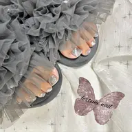 💜フットオフなし🤍マグネットorフラッシュワンカラーネイル💜