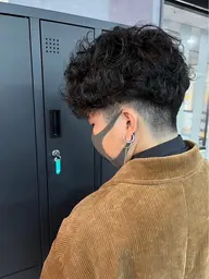 メンズカット+ナチュラルパーマ