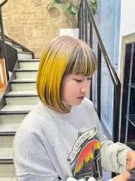 【デザインカラー🩵】ブリーチ＋デザイン＋カラー