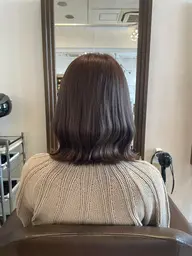 カット+ブリーチなし透明感カラー🌈✨💖+ハホニコトリートメント❣️
