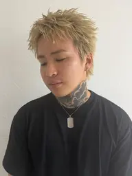 【カットダブルカラー🌈初回限定クーポン】メンズカット➕ブリーチ➕カラー➕毛髪補修トリートメント