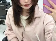 似合わせミディアムレイヤーカット＋コテ巻きセット ハッシュカット ウルフ