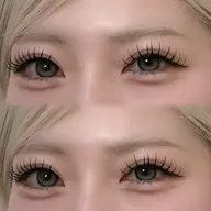 つけまつげ仕上がり👁️✨LEDダブルフラット120束まで🫧(⚠️オフは別料金となります)