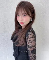前髪カット＋透明感カラー＋髪質改善トリートメント🫧