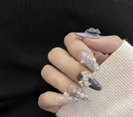 ハンド🦋スカルプワンカラー/ラメグラ※ストーン、パーツ乗せ放題　【ウォーターケア込み】