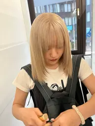 【🐈ご新規様限定🐈】カット＋ダブルケアブリーチカラー＋3ステップシステムトリートメント✨ケアブリーチ/ダメージレス