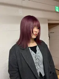 ❤️‍🔥【♡ミニモ限定♡】❤️‍🔥ダブルカラー（ブリーチ＋フルカラー）ケアブリーチに変更も可⭕️🤍🤍🤍