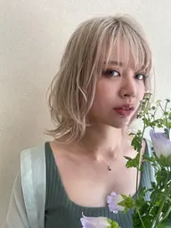 🎊ライブやイベント前に🎗️大胆イメチェン】💚カット＋ブリーチ＋髪質改善カラー