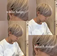 新規	学割U24【韓国ヘアで無敵の私】MENsカット+ケアブリーチカラー¥18150→¥10000