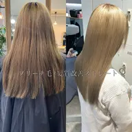 本気のケア💍ブリーチ髪質改善ストレート＋プレミアムケア髪質改善トリートメント