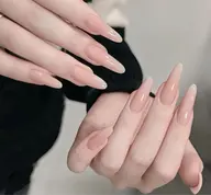 💅チップ長出しネイルワンカラー／ラメグラデション💅