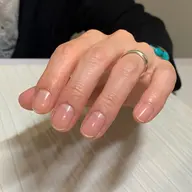 超シンプル💎艶々！透明なクリアネイル💅🏻