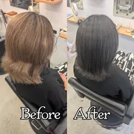🧡カット+💛カラー+🩵髪質改善トリートメント