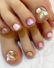 【プロネイリスト施術】👣⸒⸒オフ有りオフ無し要送信◆フット◆ウェットケア&フットバス付き◆ワンカラー2色OK