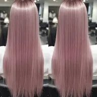 【🎀ミニモ学割U24🎀】艶カラー＋最高級人毛シールエクステ80本＋馴染ませカット￥19800