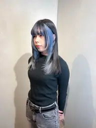 【インナーカラー】部分ブリーチ＋全体カラー¥9900