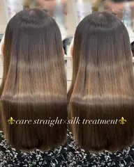 朝忙しい女性のための、ケアストレート🥰🤍艶トリートメント付き🩷カット込みです❣️乾かしただけの艶髪を叶えます✨✨