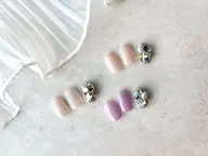 ワンカラー＋ビジューアート埋めつくし1本　8,500円