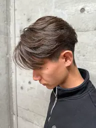 (⚡️メンズ限定価格⚡️)艶感ワンカラー+プレミアム髪質改善トリートメントミニモ学割価格