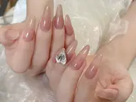 【長さだし】チップスカルプ+ワンカラー/ラメグラ 8580【ケア込み】