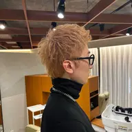 メンズカット+ケアブリーチ+髪質改善カラー+1stepトリートメント