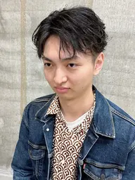 メンズフェザーパーマ+スポットパーマ