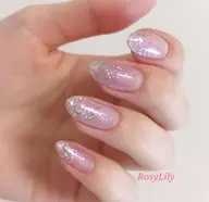 ラメグラデーション[オフィスカラー対応]☆甘皮ケア+保湿込み♡