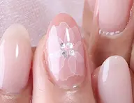 《オーナー担当》当店人気No.1✨マオジェルワンカラー＋たらしこみフラワーアート1本