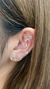 【ピアス感覚で内側からケア🤍✨】耳ツボジュエリー💎4個