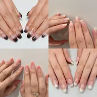 オフィスネイルにも🤍【クリア+フレンチorカラグラ】(オフあり)ドライケア込♪/パーツ別途