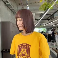 【🦩ダブルカラー・ボブミディアム🦩】＋トリートメント ブリーチなしでもブやわらかく透ける髪色に