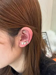 耳ツボジュエリー片耳5粒ずつ