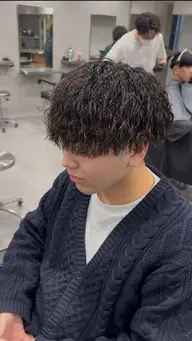 当日限定メンズカット+ツイストパーマ