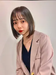 🉐【人気No.1✨Minimo限定】カット+カラー+3STEPトリートメント#ボブ#ミニボブ新宿ボブ