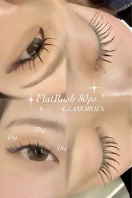 オフなし【フラットラッシュ80～100本】※付け足し不可［まつエク／八王子］