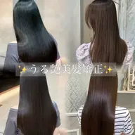 梅雨の湿気にも負けない☔️艶髪縮毛矯正＋全体カット＋高保湿1stepトリートメント🎀💞