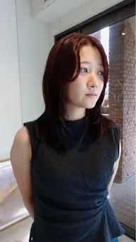 cut+straight perm