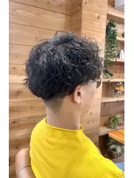 メンズカット+パーマ+眉カット