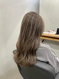 ハイライト + ケアカラー + 髪質改善トリートメント