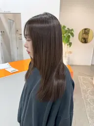 【うる艶🌹✨最上級ケアコース】カット+透明感カラー+Aujua4STEPトリートメント+超音波アイロン💖