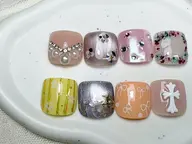 【オフあり】🌼サンプル親指アート🩷カラー変更ok❁*.ﾟ